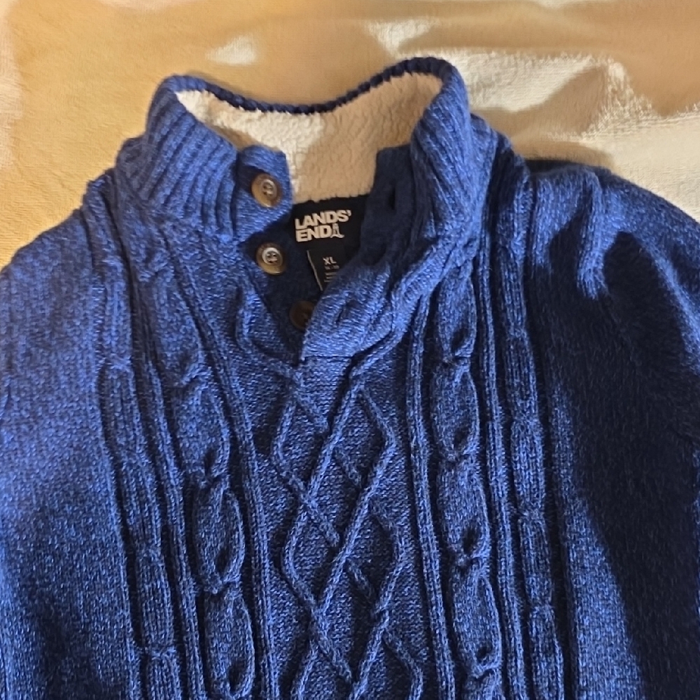 Lands' End Boy's Blue Sweater
